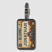 Personalized Oklahoma Route 66 Design ラゲッジタグ (正面縦)