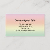 Personalized Olive Branch Catering Chef 名刺 (裏面)