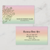 Personalized Olive Branch Catering Chef 名刺 (正面/裏面)