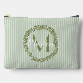 Personalized Olive Wreath Monogram  アクセサリーポーチ