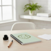 Personalized Olive Wreath Monogram  ノートブック