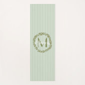 Personalized Olive Wreath Monogram  ヨガマット (正面)