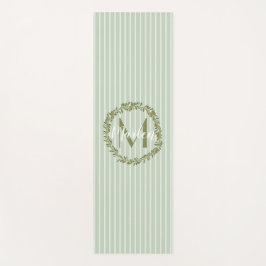 Personalized Olive Wreath Monogram  ヨガマット