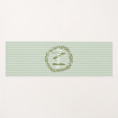 Personalized Olive Wreath Monogram  ヨガマット (正面(横))