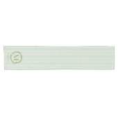 Personalized Olive Wreath Monogram & Family Name  ショートテーブルランナー (横)