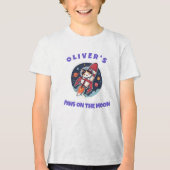 Personalized Oliver's Rocket Cat T-Shirt トライブレンドＴシャツ (正面)