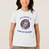 Personalized Oliver's Rocket Cat T-Shirt トライブレンドＴシャツ (正面)