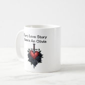Personalized Olivia Mug – Cute Gift for Her コーヒーマグカップ (正面左)