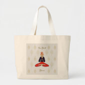Personalized Om Shanti Yoga Girl ラージトートバッグ (正面)