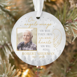 Personalized On Angels Wings Photo Ornament オーナメント