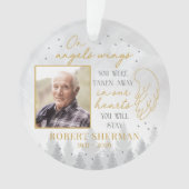 Personalized On Angels Wings Photo Ornament オーナメント (正面)