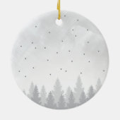 Personalized On Angels Wings Photo Ornament セラミックオーナメント (裏面)