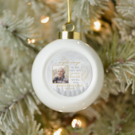 Personalized On Angels Wings Photo Ornament セラミックボールオーナメント