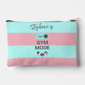 Personalized On Gym Mode Pink Blue アクセサリーポーチ (裏面)