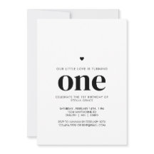 Personalized One Heart First Birthday