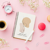 Personalized, One Line, Love, Boho, Arabic  ノートブック