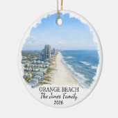 Personalized Orange Beach Ornament, Custom Alabama セラミックオーナメント (左)