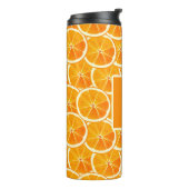 Personalized Orange Citrus Monogram タンブラー (回転左)