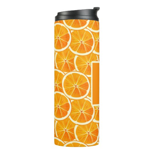 Personalized Orange Citrus Monogram  タンブラー (回転左)