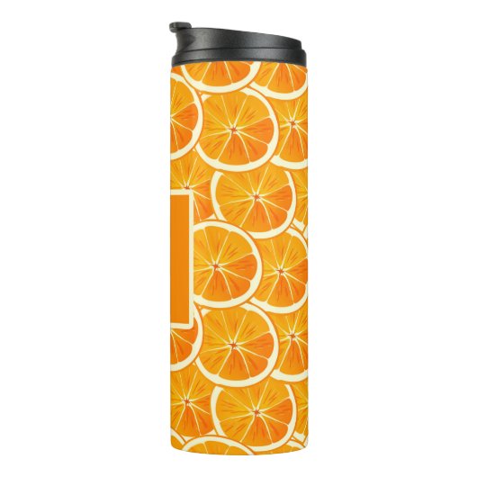 Personalized Orange Citrus Monogram  タンブラー (回転右)