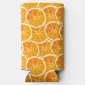 Personalized Orange Citrus Monogram Can Cooler スリム缶クーラー (裏面)