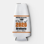 Personalized Orange Class of 2026 Graduation Party ボトルクーラー (正面)