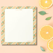 Personalized Orange Grove Striped Notepad   ノートパッド