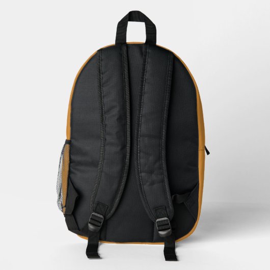 Personalized Orange Hiking Backpack for Men  プリントバックパック (裏面)