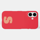 Personalized orange initial iPhone / iPad case Case-Mate iPhoneケース (裏面 (横))