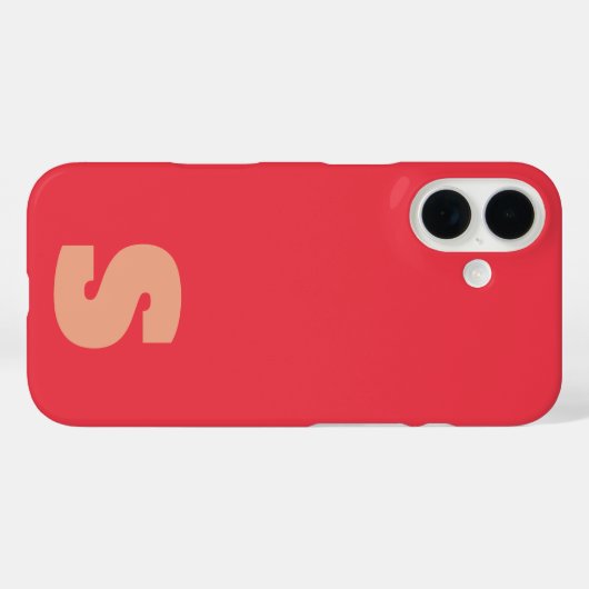 Personalized orange initial iPhone / iPad case Case-Mate iPhoneケース (裏面 (横))