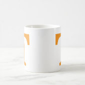 Personalized Orange Monogram | Classic Collegiate コーヒーマグカップ (中央)