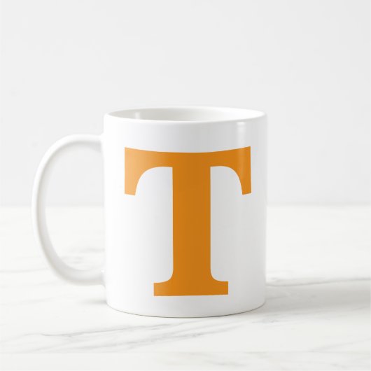 Personalized Orange Monogram | Classic Collegiate コーヒーマグカップ (左)