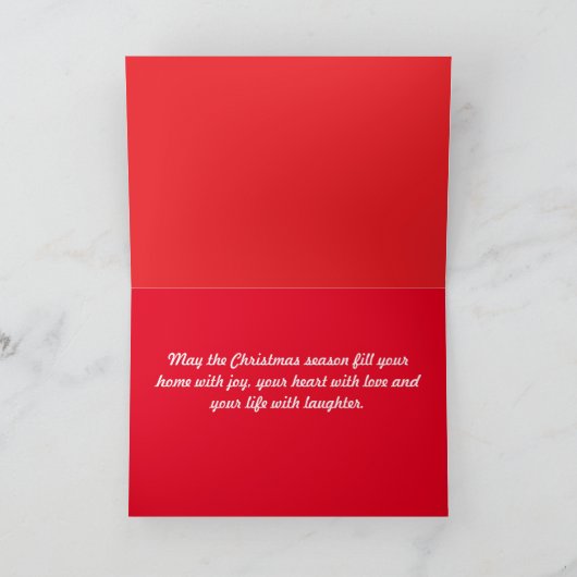 Personalized Orange Tabby Cat Christmas カード (内部)