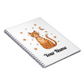 Personalized Orange Tabby Cat Notebook ノートブック (右側)