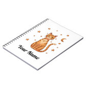 Personalized Orange Tabby Cat Notebook ノートブック (左側)