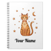 Personalized Orange Tabby Cat Notebook ノートブック (正面)