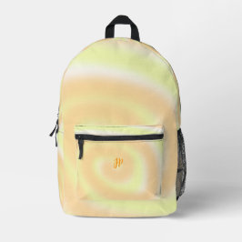 Personalized Orange Yellow Swirl Backpacks プリントバックパック
