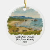 Personalized Oregon Coast Ornament, Oregon セラミックオーナメント (正面)