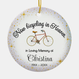 Personalized Ornament | Bicyclist "In Memory" セラミックオーナメント