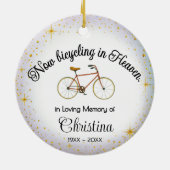 Personalized Ornament | Bicyclist "In Memory" セラミックオーナメント (裏面)