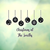 Personalized Ornament Christmas Window Cling ウィンドウサイン (シート3)
