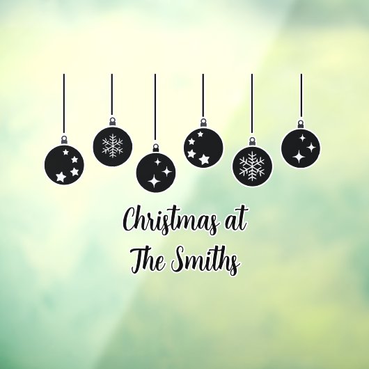 Personalized Ornament Christmas Window Cling ウィンドウサイン (シート3)