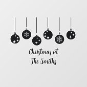Personalized Ornament Christmas Window Cling ウィンドウサイン (シート)