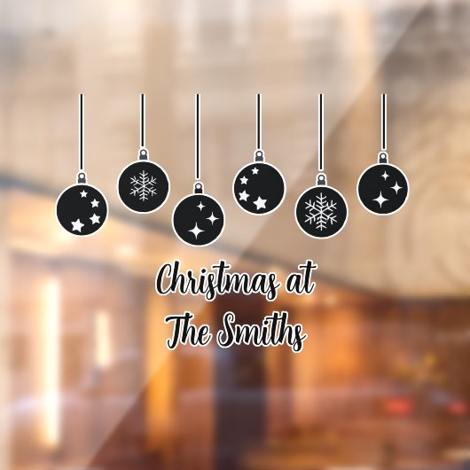 Personalized Ornament Christmas Window Cling ウィンドウサイン (シート2)