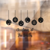Personalized Ornament Christmas Window Cling ウィンドウサイン (シート2)