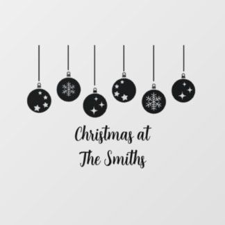 Personalized Ornament Christmas Window Cling ウィンドウサイン