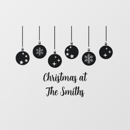Personalized Ornament Christmas Window Cling ウィンドウサイン (シート)