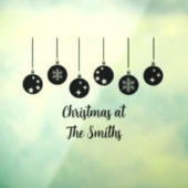 Personalized Ornament Christmas Window Cling ウィンドウサイン (シート3)