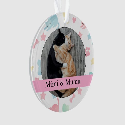 Personalized Ornament – Mimi & Mumu Cats オーナメント (正面)