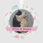 Personalized Ornament – Mimi & Mumu Cats オーナメント (裏面)